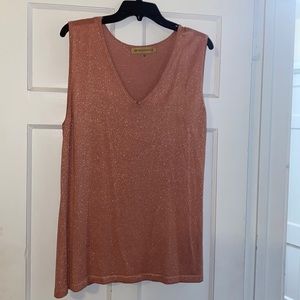 Nipón Boutique Rose Gold/Blush Pink Sleeveless Top